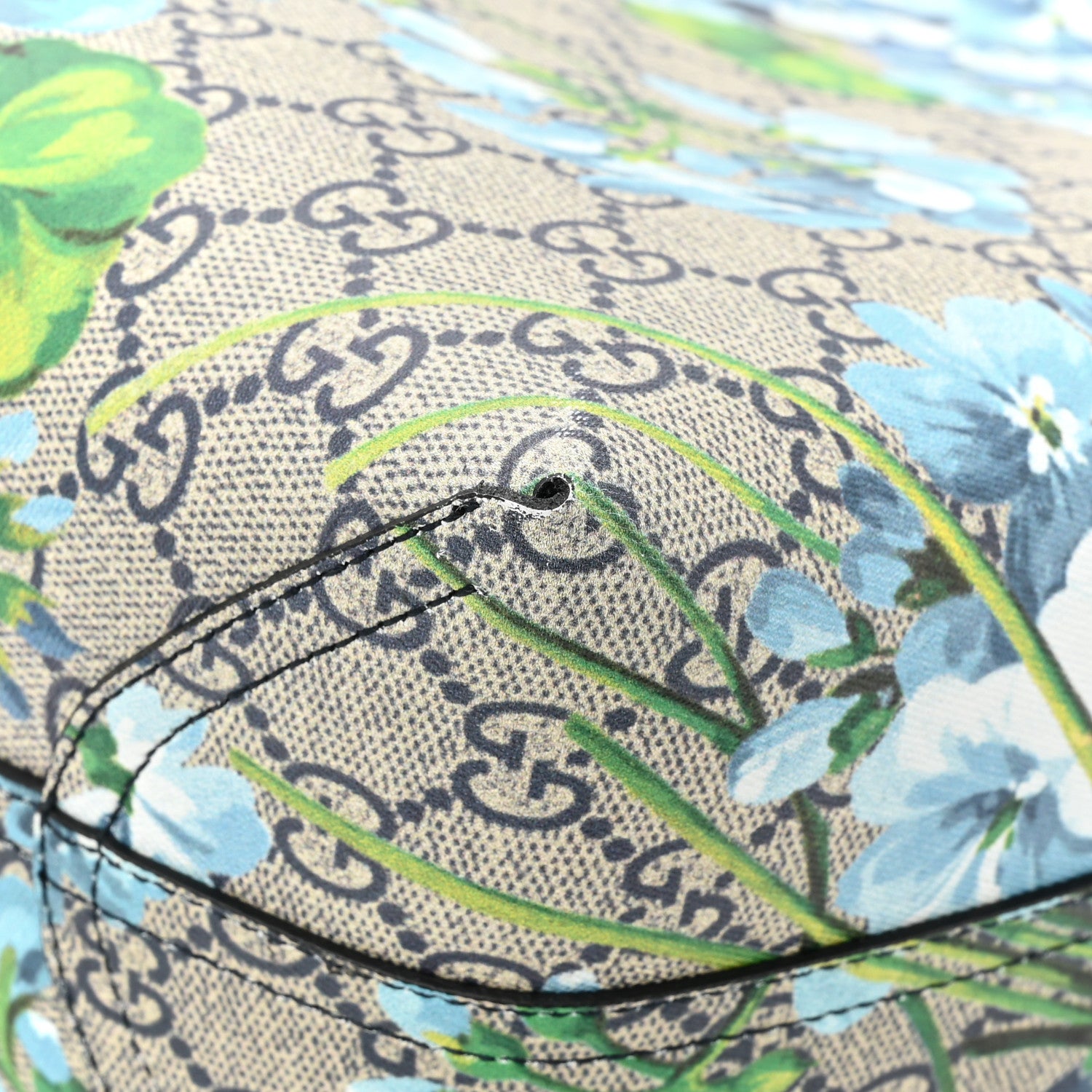 Gucci GG Supreme Monogram Blooms Medium Reversible Tote Beige Blue Navy 17 of 19