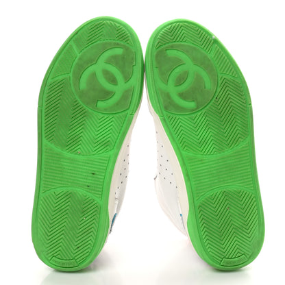 Chanel Calfskin Womens Logo High Top Sneakers 36.5 White Multicolor 7 of 11