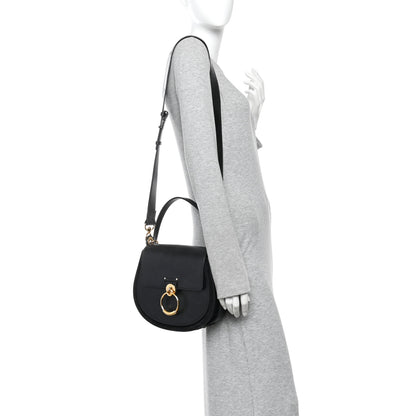 Chloe Calfskin Suede Large Tess Bag Black 2 of 9