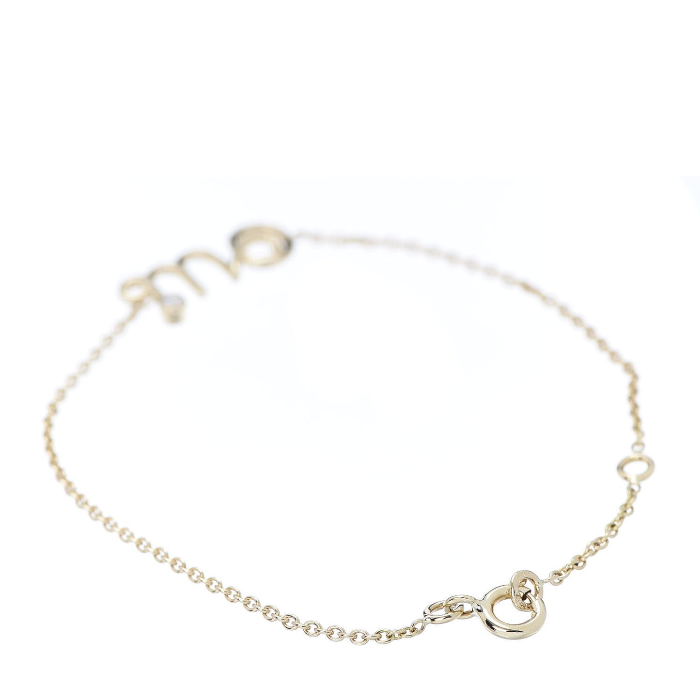 18K Yellow Gold Diamond Oui Bracelet