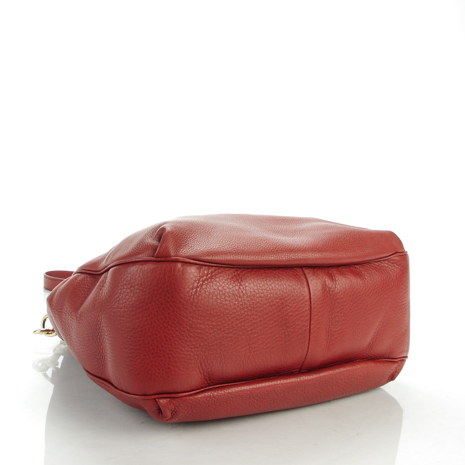 Gucci Pebbled Calfskin Medium Dressage Hobo Red 4 of 7