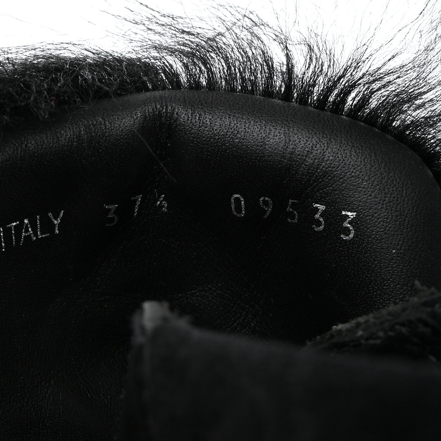 Prada Calfskin Shearling Montone Pull Up Ankle Boots 37.5 Black 8 of 9