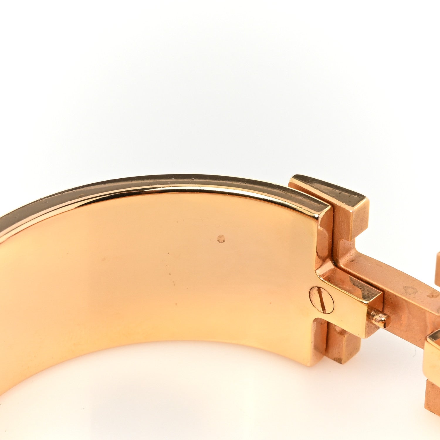 Hermes Enamel Wide Clic Clac H Bracelet PM White 5 of 6