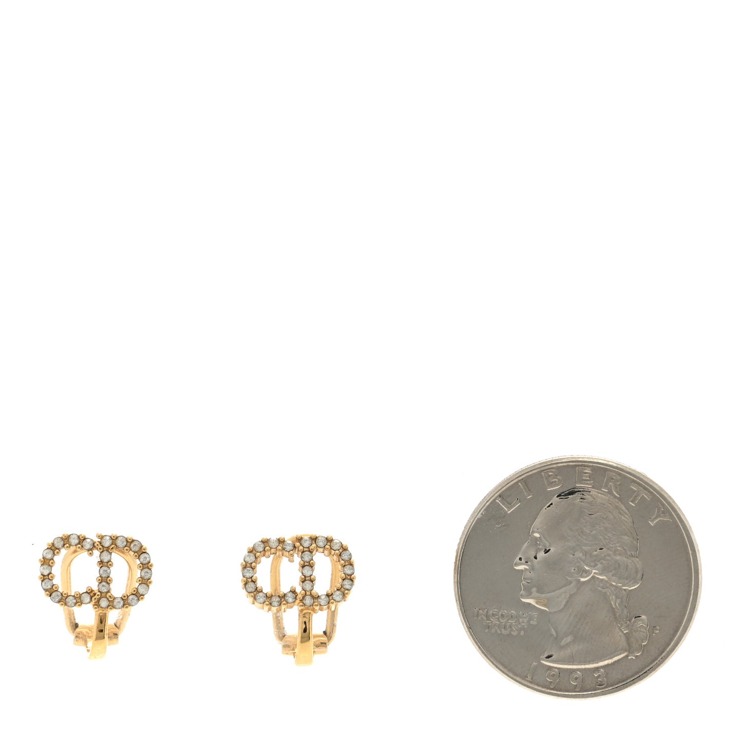 Crystal Clair D Lune Clip On Earrings Gold