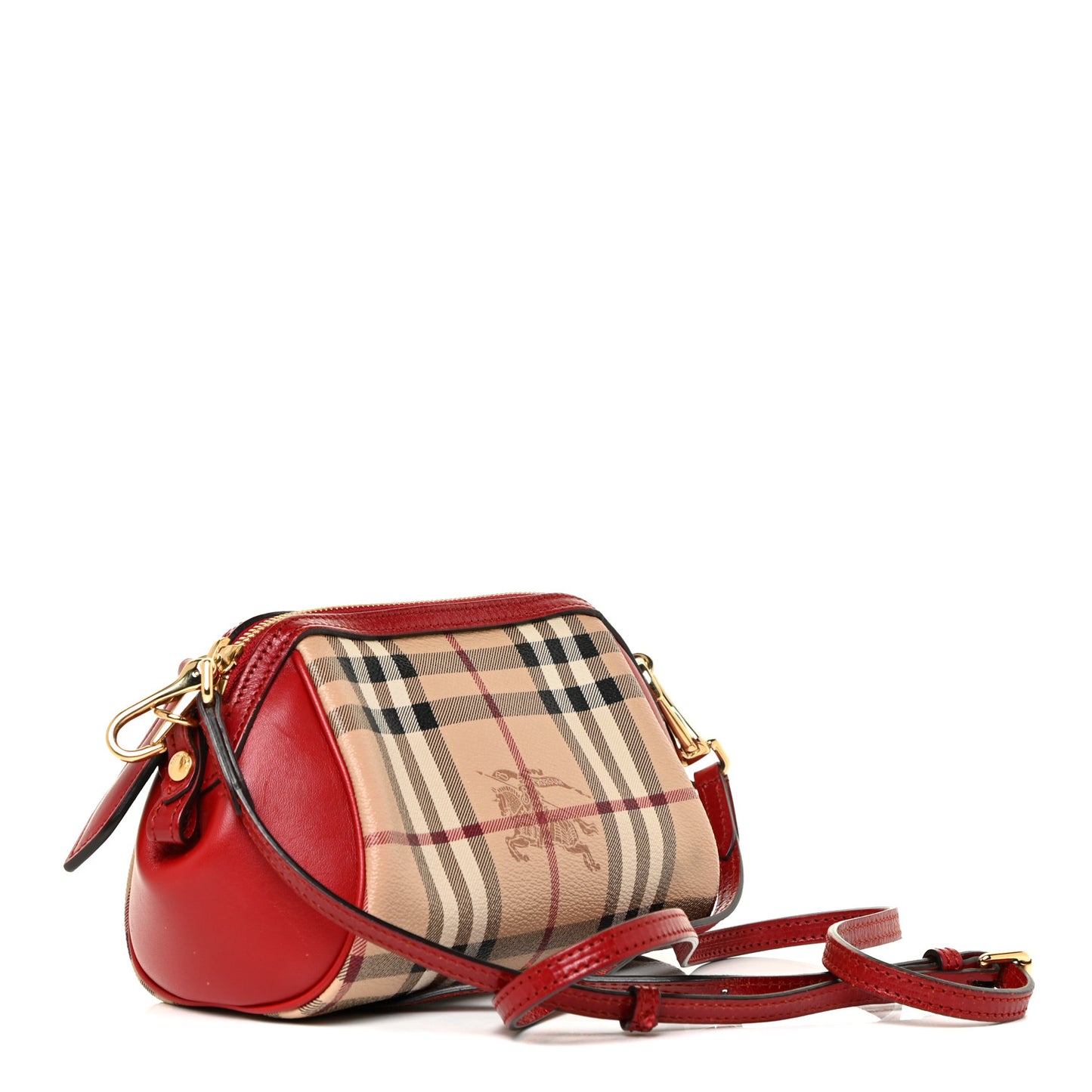 Haymarket Check Mini Blaze Crossbody Bag Red