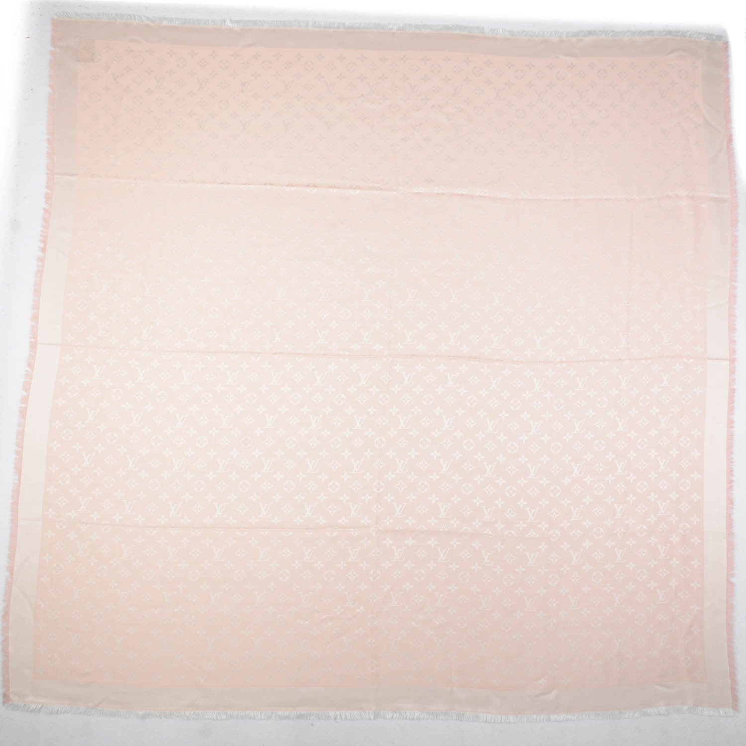 Louis Vuitton Silk Wool Monogram Denim Shawl Rose 3 of 5