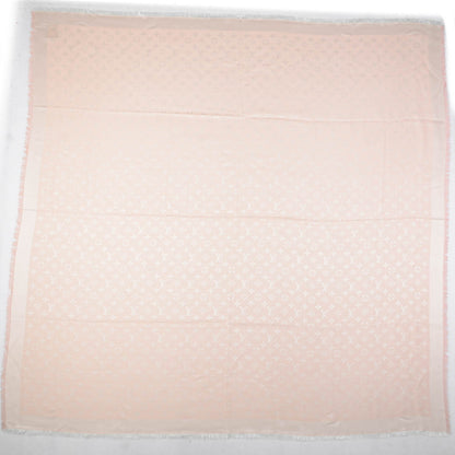 Louis Vuitton Silk Wool Monogram Denim Shawl Rose 3 of 5