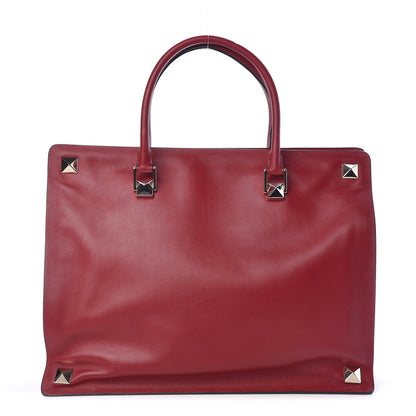 Valentino Garavani Vitello Macro Rockstud Runway Tote Scarlet 1 of 9