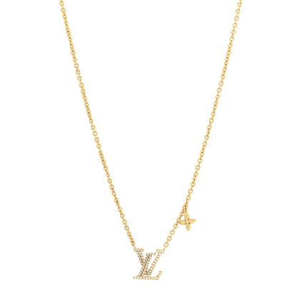 Louis Vuitton Metal Crystal LV Iconic Necklace Gold 1 of 6