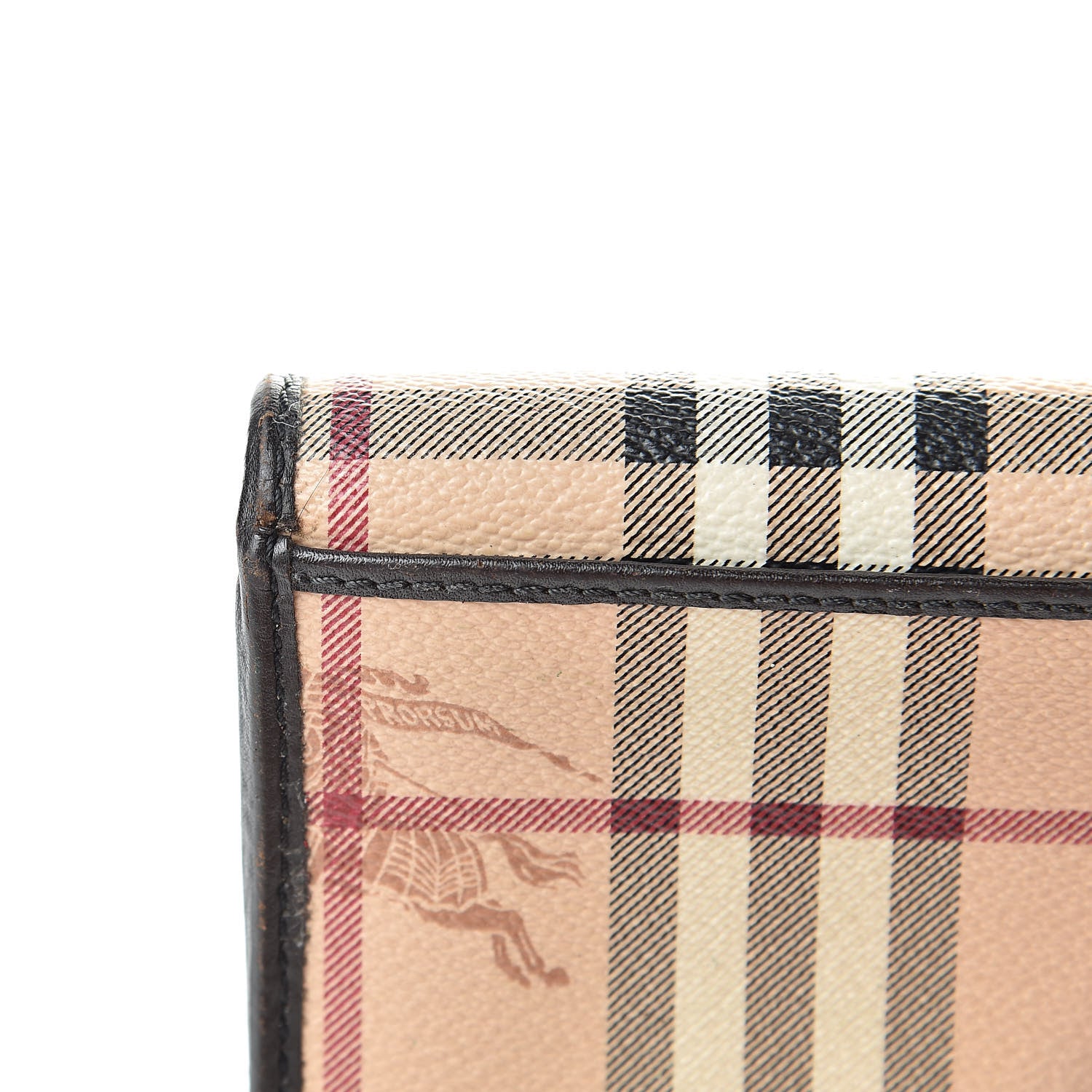 Burberry Haymarket Check Penrose Continental Wallet Chocolate 13 of 15