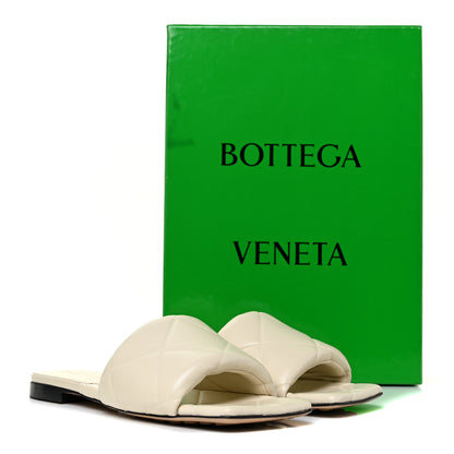 Bottega Veneta Nappa Quilted Rubber Lido Flat Sandals 37.5 Sea Salt 12 of 12