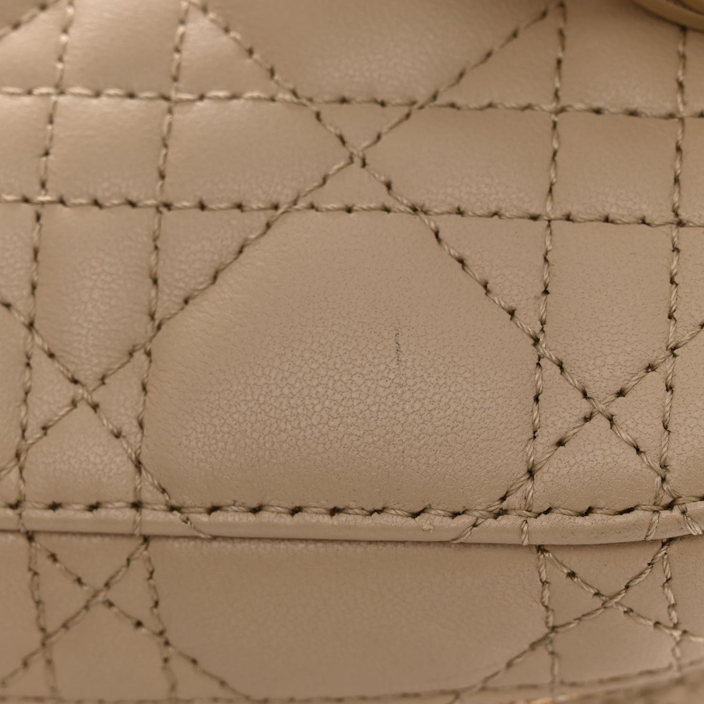 Lambskin Cannage Small Diortravel Vanity Case Light Beige