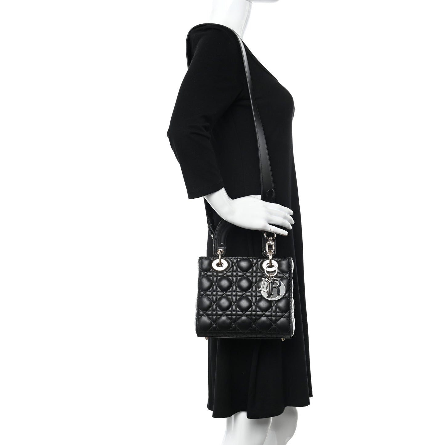 Lambskin Cannage Small My ABCDior Lady Dior Black