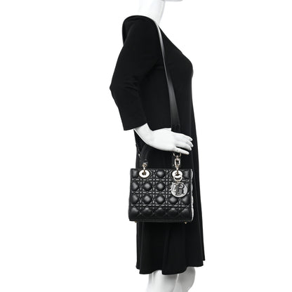 Christian Dior Lambskin Cannage Small My ABCDior Lady Dior Black 2 of 10