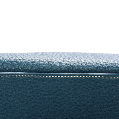 Hermes Taurillon Clemence Kelly Retourne 32 Blue Jean 40 of 40