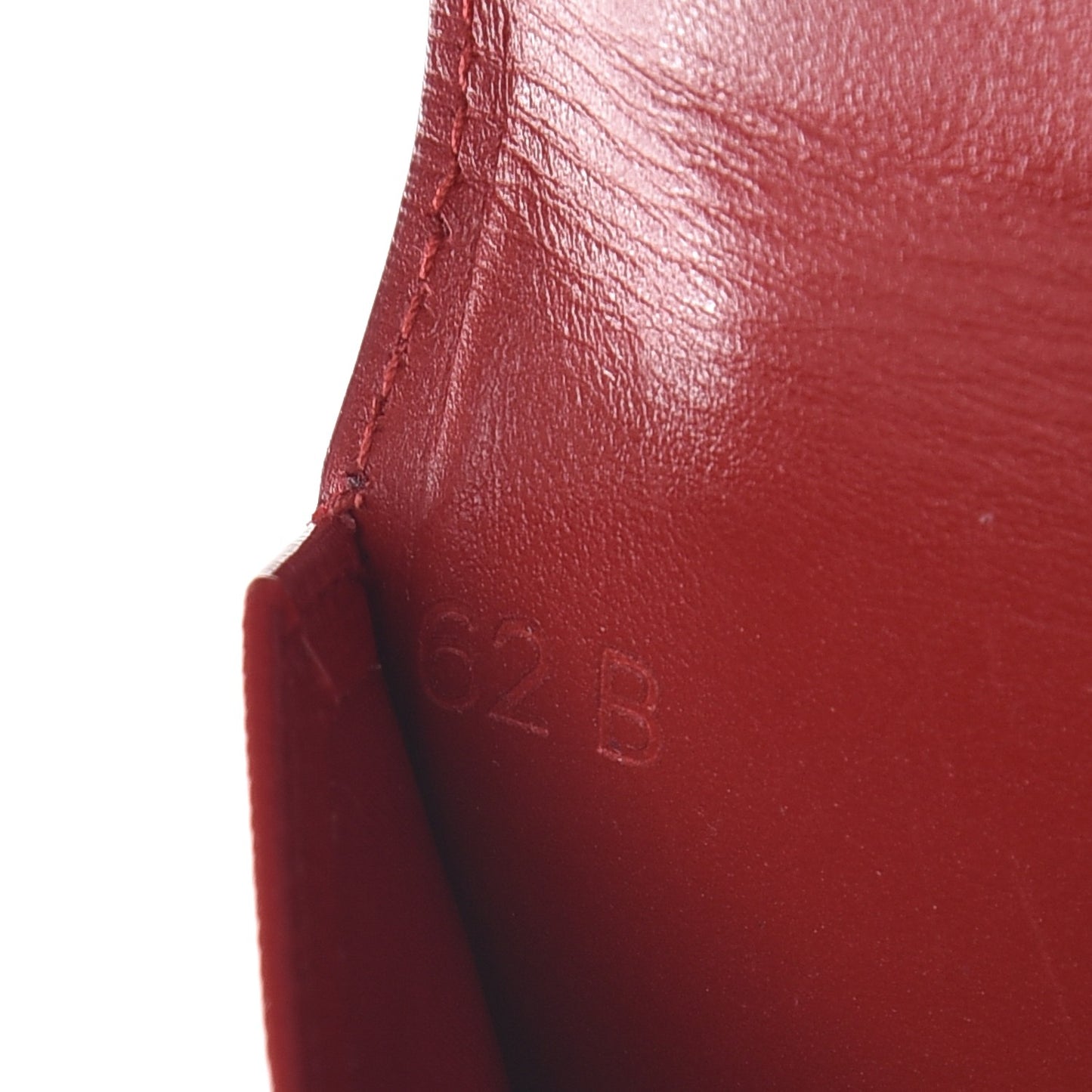 Saffiano Vernice Metal Card Holder Rosso