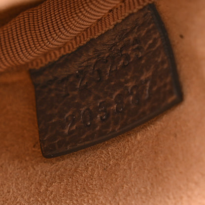 Gucci GG Supreme Monogram Strawberry Retro Interlocking G Barrel Coin Purse Beige Ebony 6 of 9
