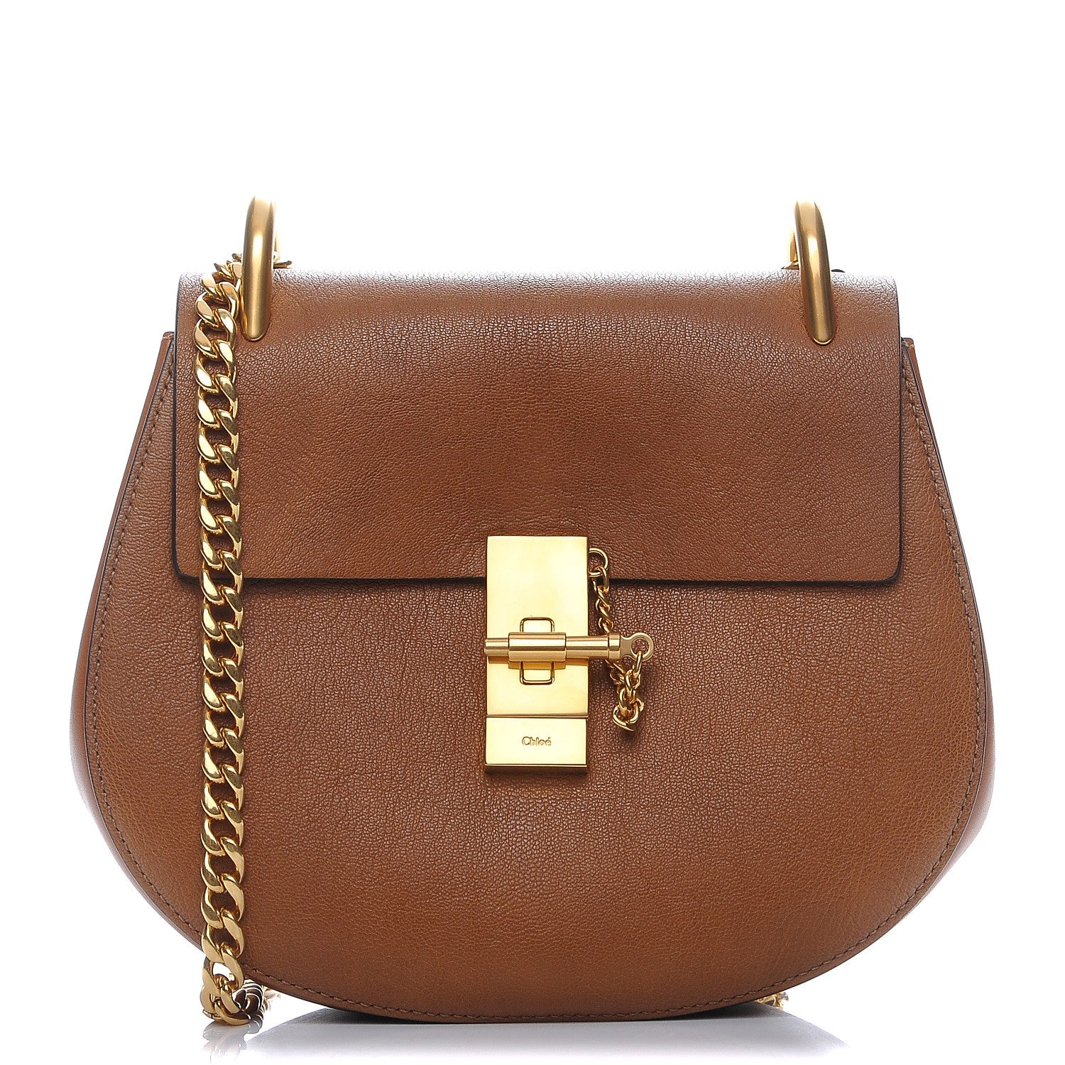 Chloe Grained Lambskin Drew Shoulder Bag Caramel 1 of 7