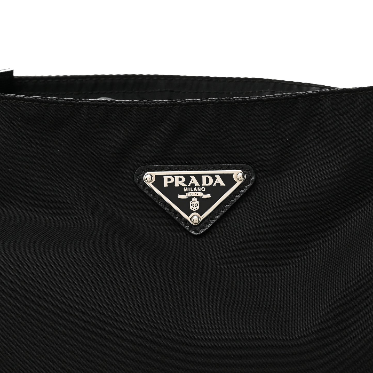 Tessuto Nylon Saffiano Flat Messenger Bag Black