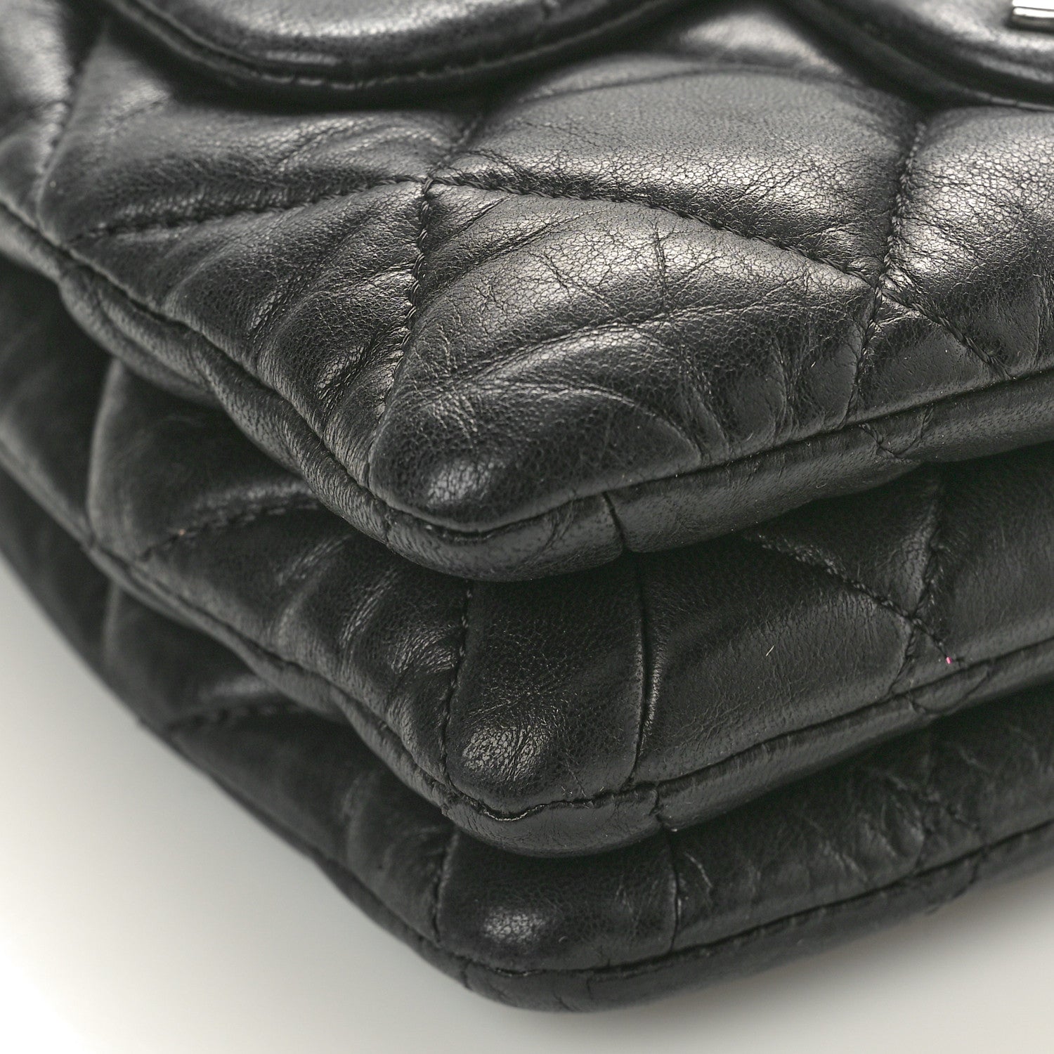 Chanel Lambskin Quilted Chanel 3 Small Accordion Flap Black 9 of 10