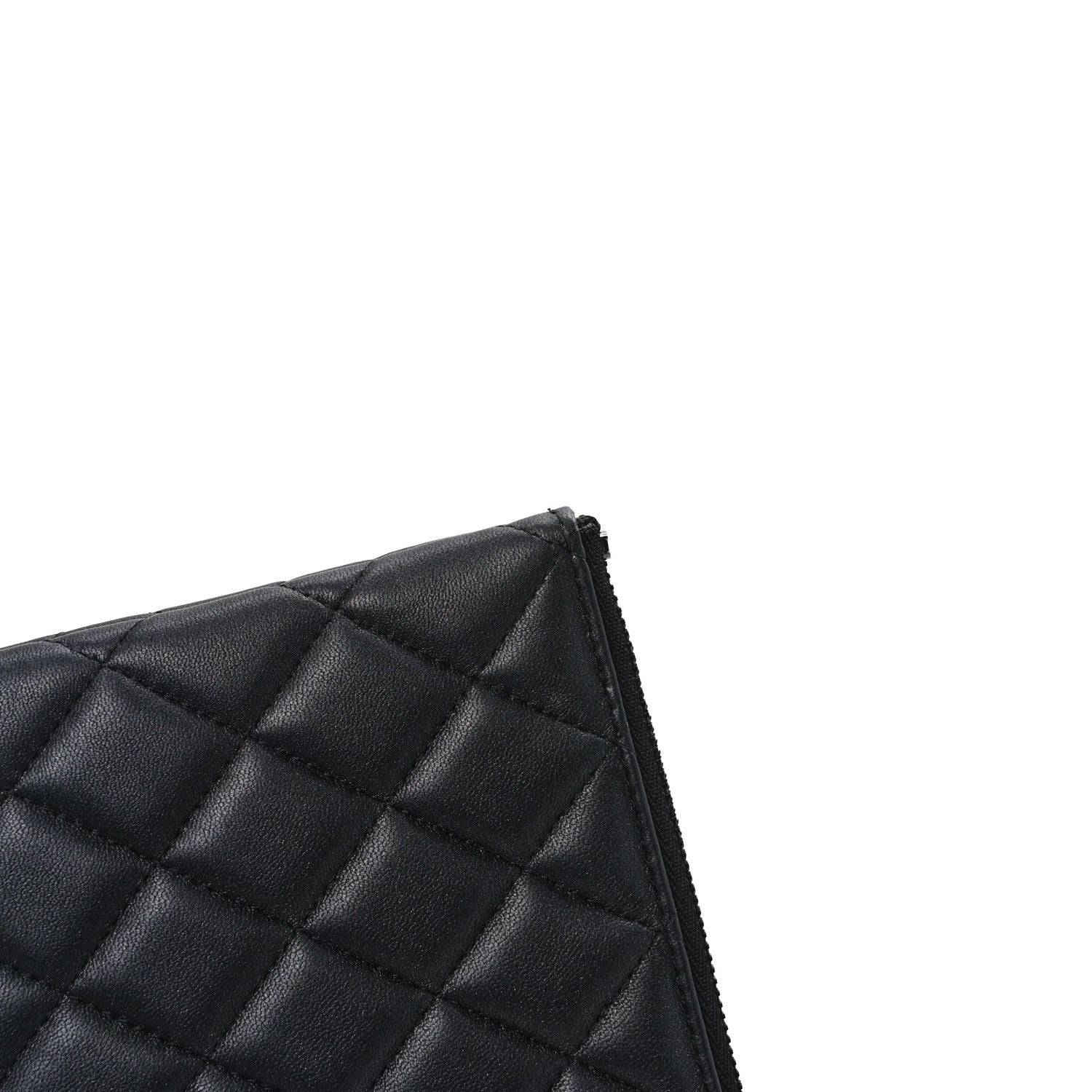 Chanel Pearly Lambskin Quilted Cosmetic Case So Black 8 of 8