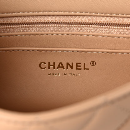 Chanel Lambskin Quilted Mini Rectangular Pearl Crush Flap Light Beige 6 of 9