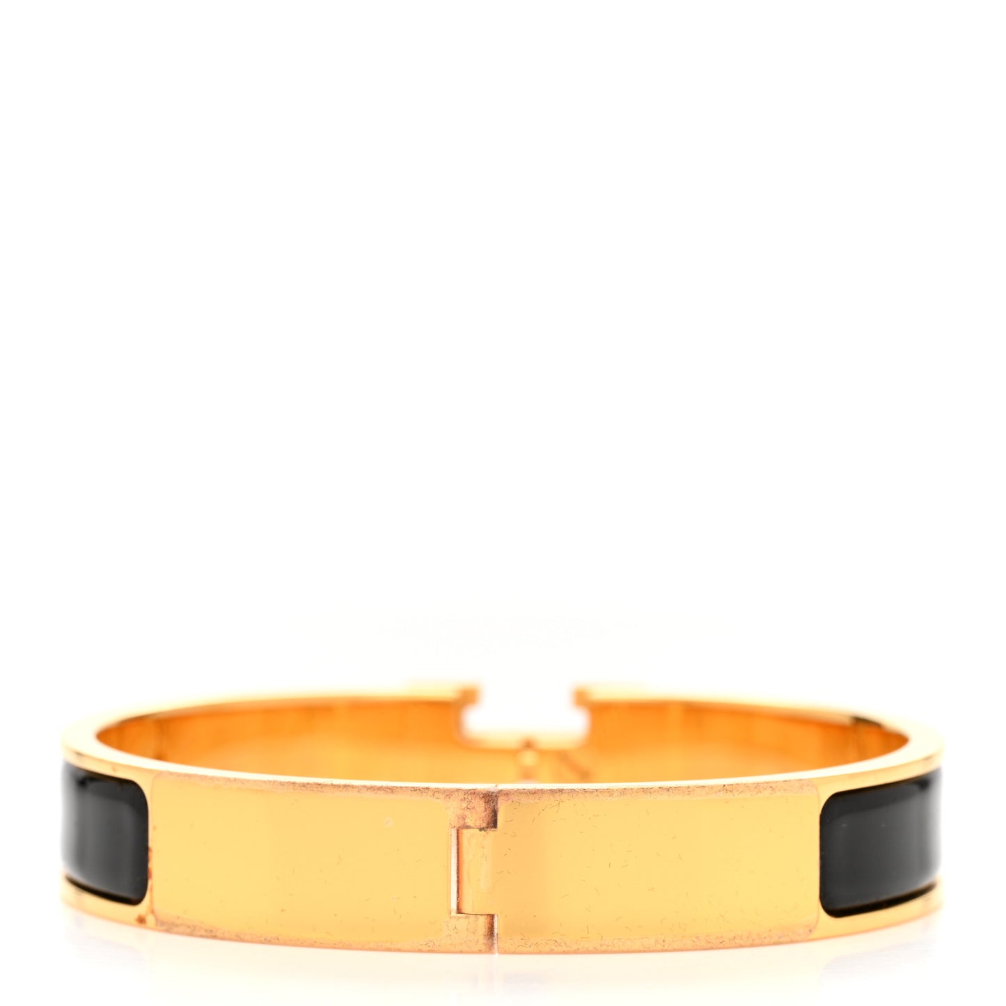 Enamel Narrow Clic Clac H Bracelet GM Black
