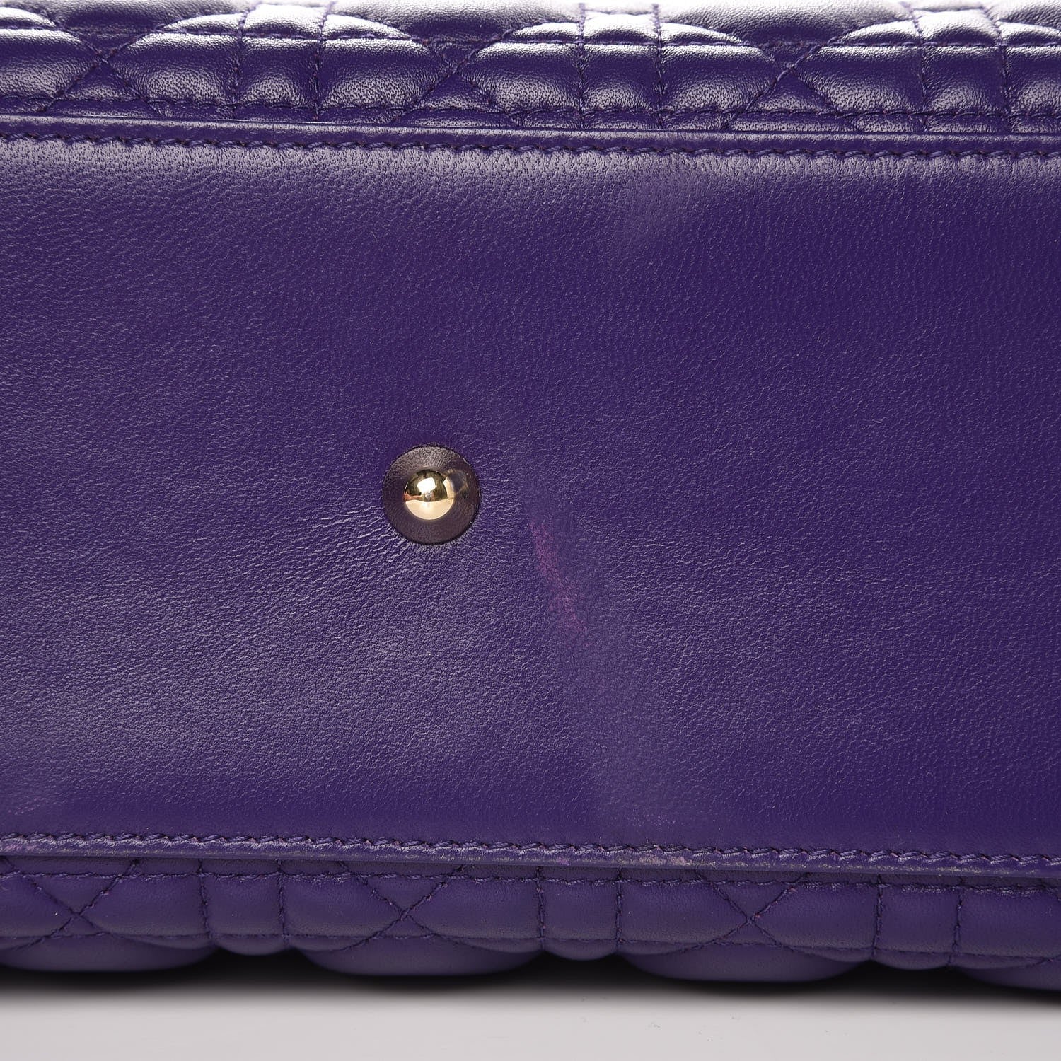 Christian Dior Lambskin Cannage Large Lady Dior Purple 9 of 13