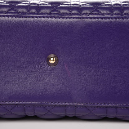 Christian Dior Lambskin Cannage Large Lady Dior Purple 9 of 13