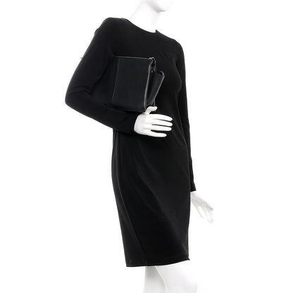 Celine Natural Calfskin Tri-Fold Clutch on Chain Black 2 of 11