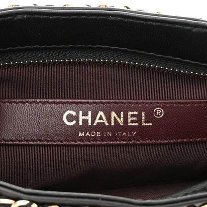 Chanel Lambskin Chain Frame Shoulder Bag Black 6 of 10