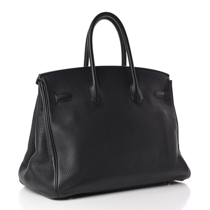 Hermes Taurillon Clemence Birkin 35 Black 3 of 37