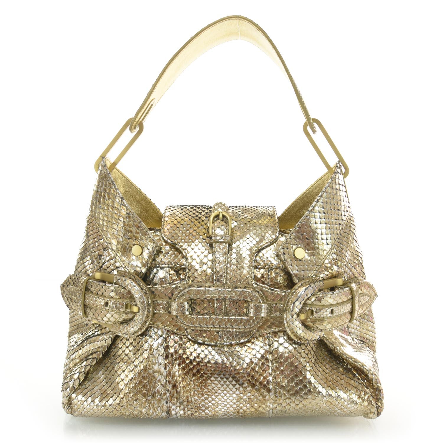 Jimmy Choo Python Tulita Gold 1 of 6