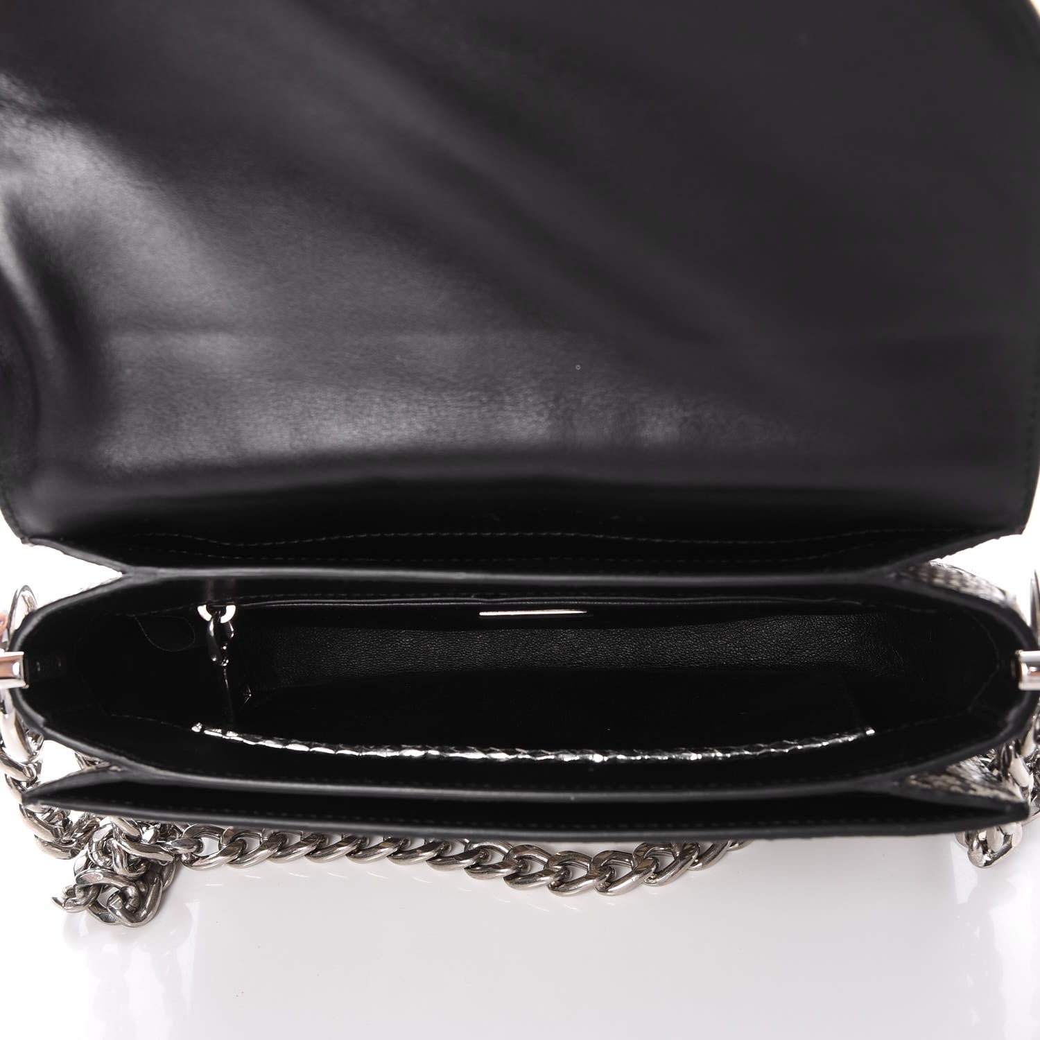 Prada Metallic Ayers Suede Arcade Crossbody Bag Roccia Nube Black 6 of 8