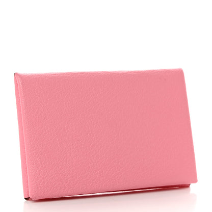 Hermes Chevre Mysore Verso Calvi Card Case Rose Ete Cuivre 3 of 8