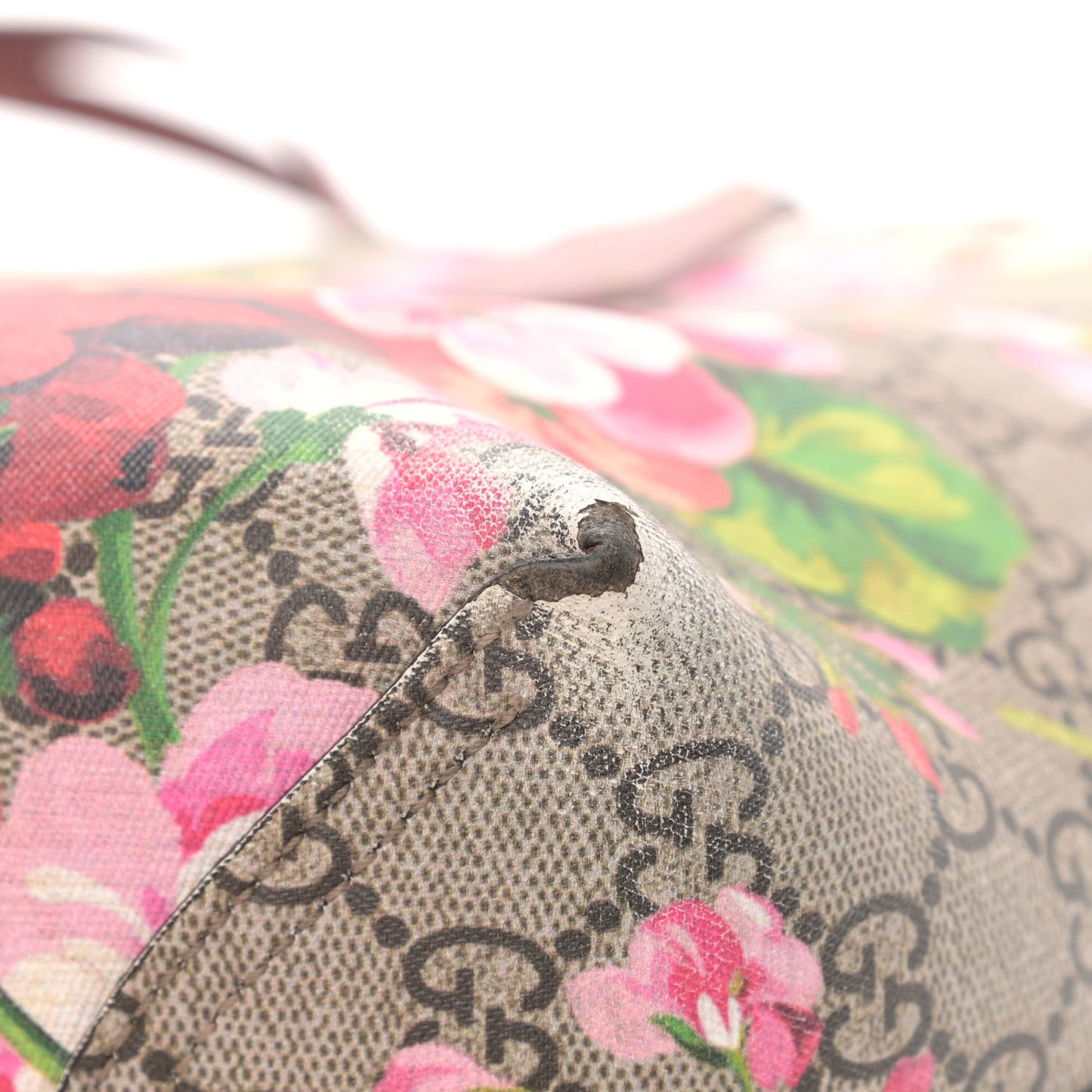 GG Supreme Monogram Blooms Large Reversible Tote Beige Multicolor Dry Rose