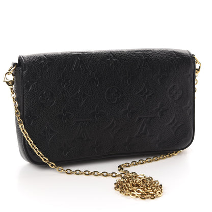 Louis Vuitton Empreinte Pochette Felicie Chain Wallet Black 3 of 12