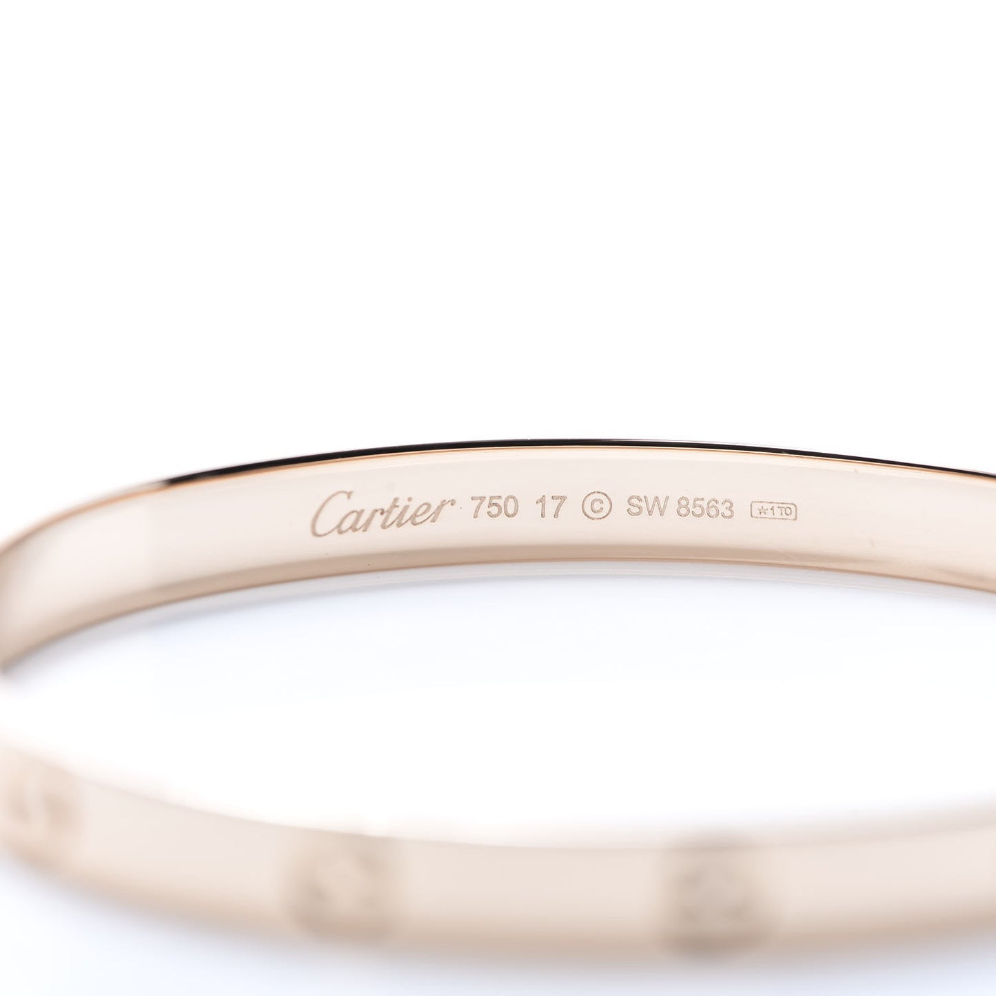 18K Pink Gold LOVE Bracelet 17