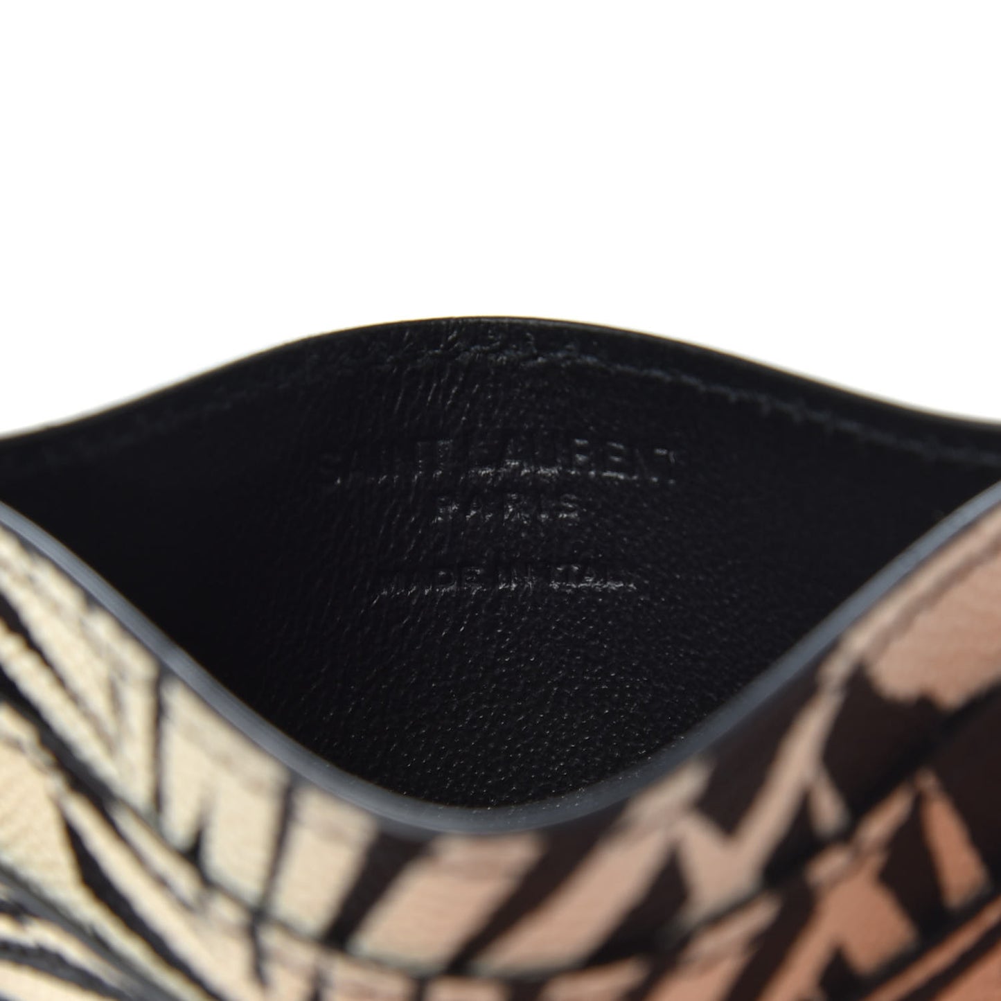 Grain De Poudre Palm Tree Card Case Black Off White