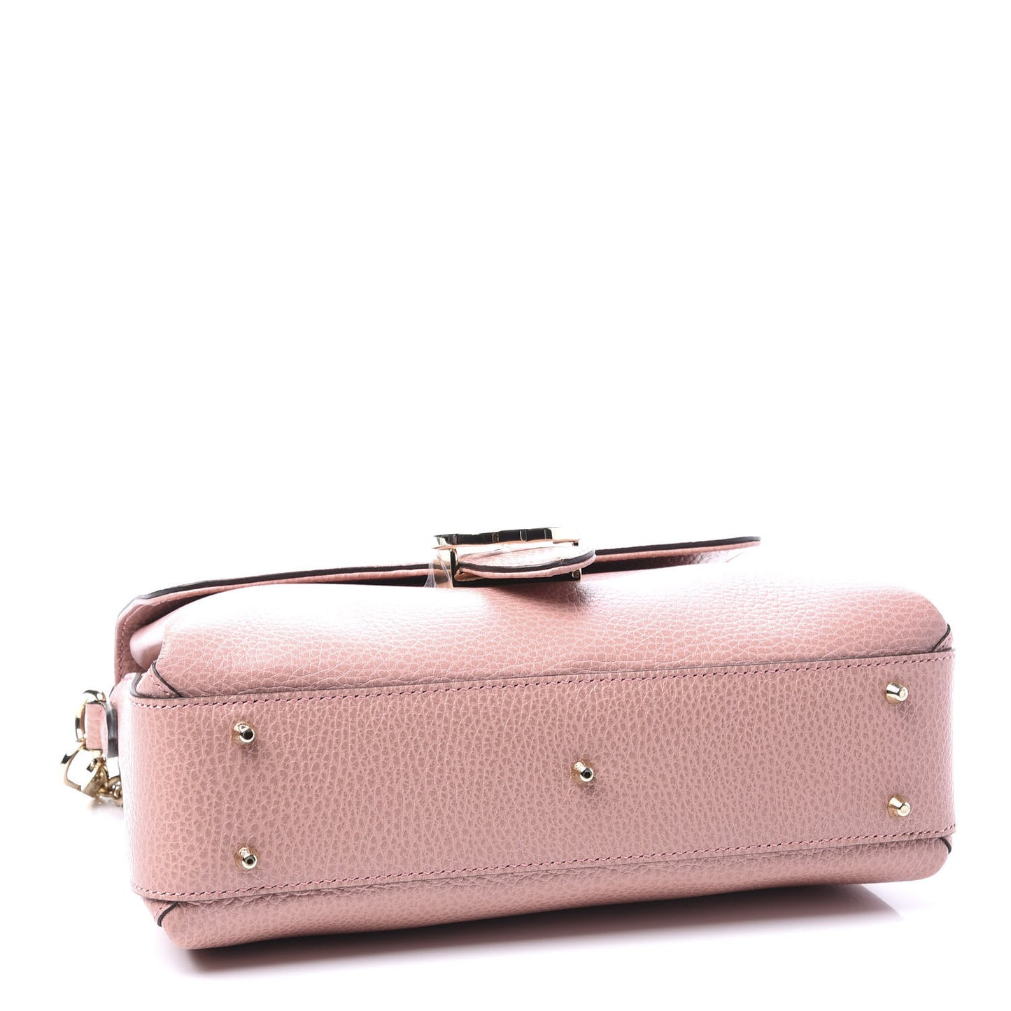 Dollar Calfskin Interlocking G Top Handle Shoulder Bag Soft Pink