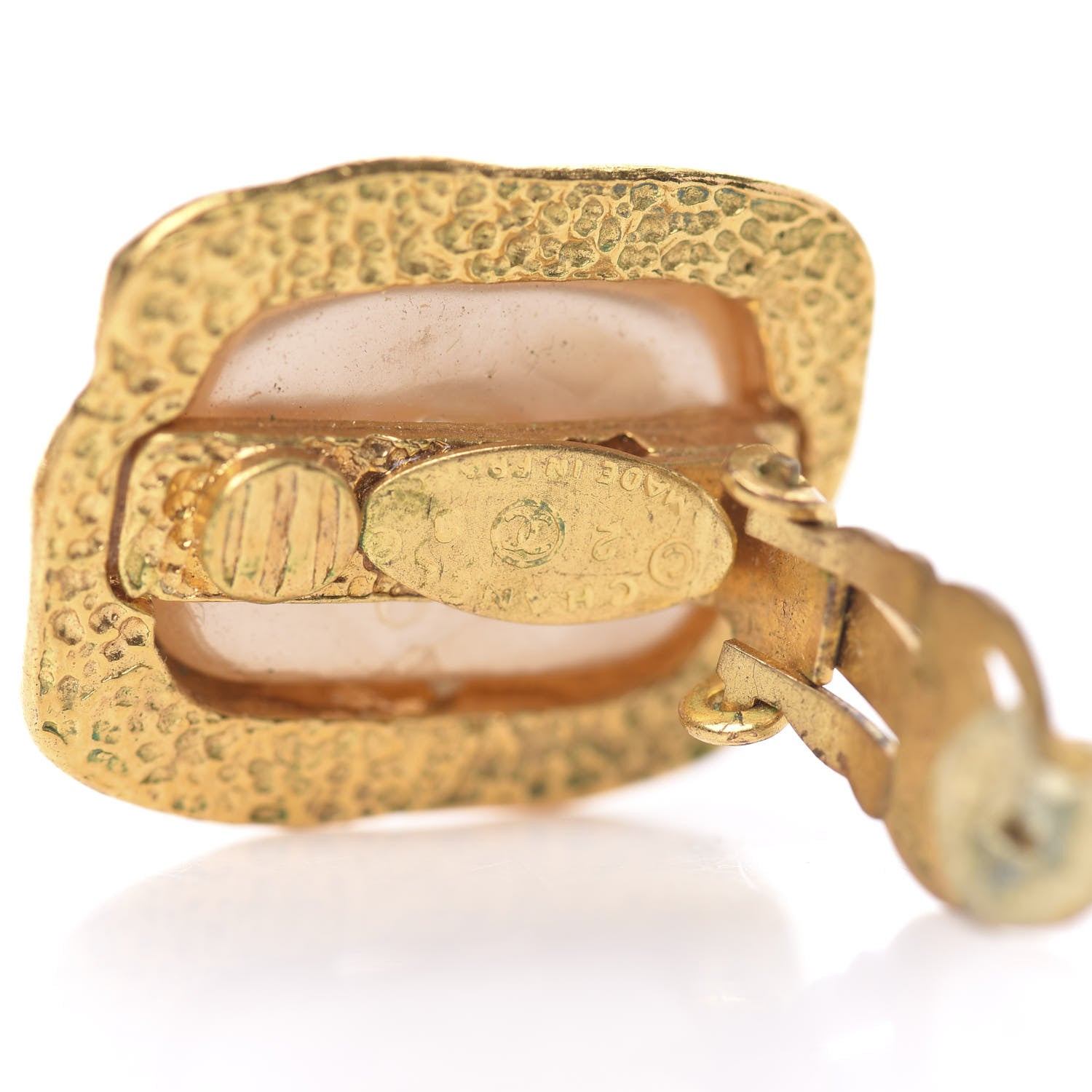 Chanel Pearl Clip On Earrings Gold 4 of 5