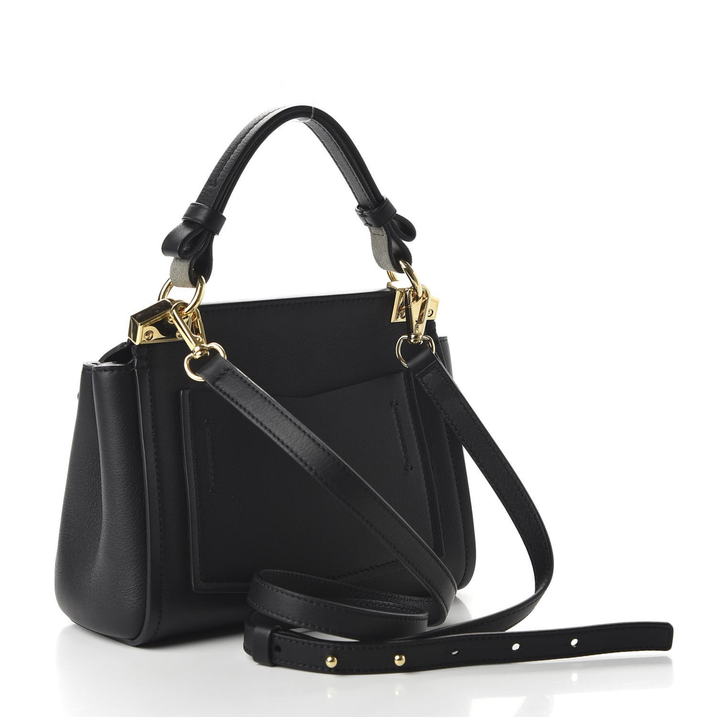 Calfskin Mini Mystic Shoulder Bag Black