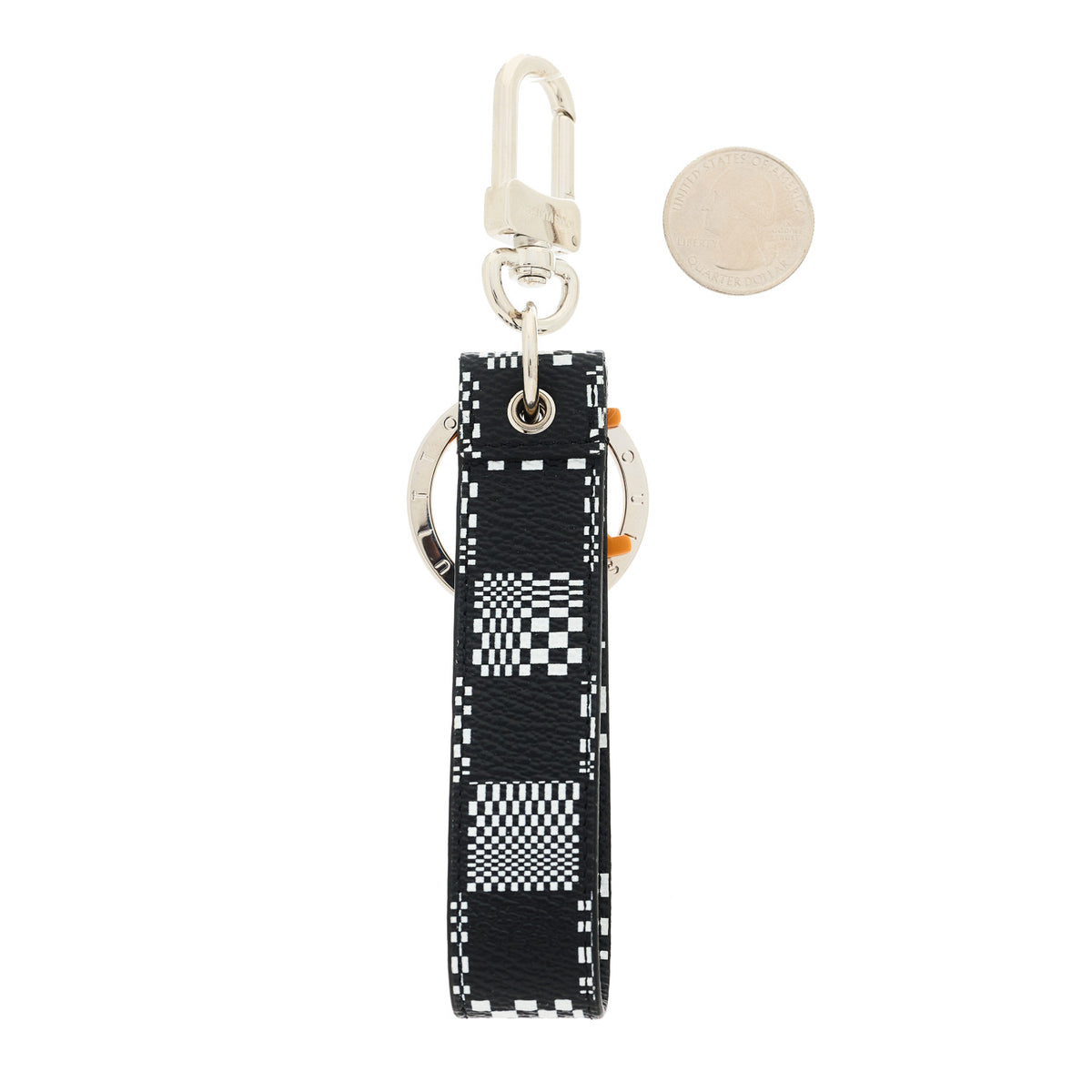 Damier Distorted Dragonne Bag Charm Key Holder