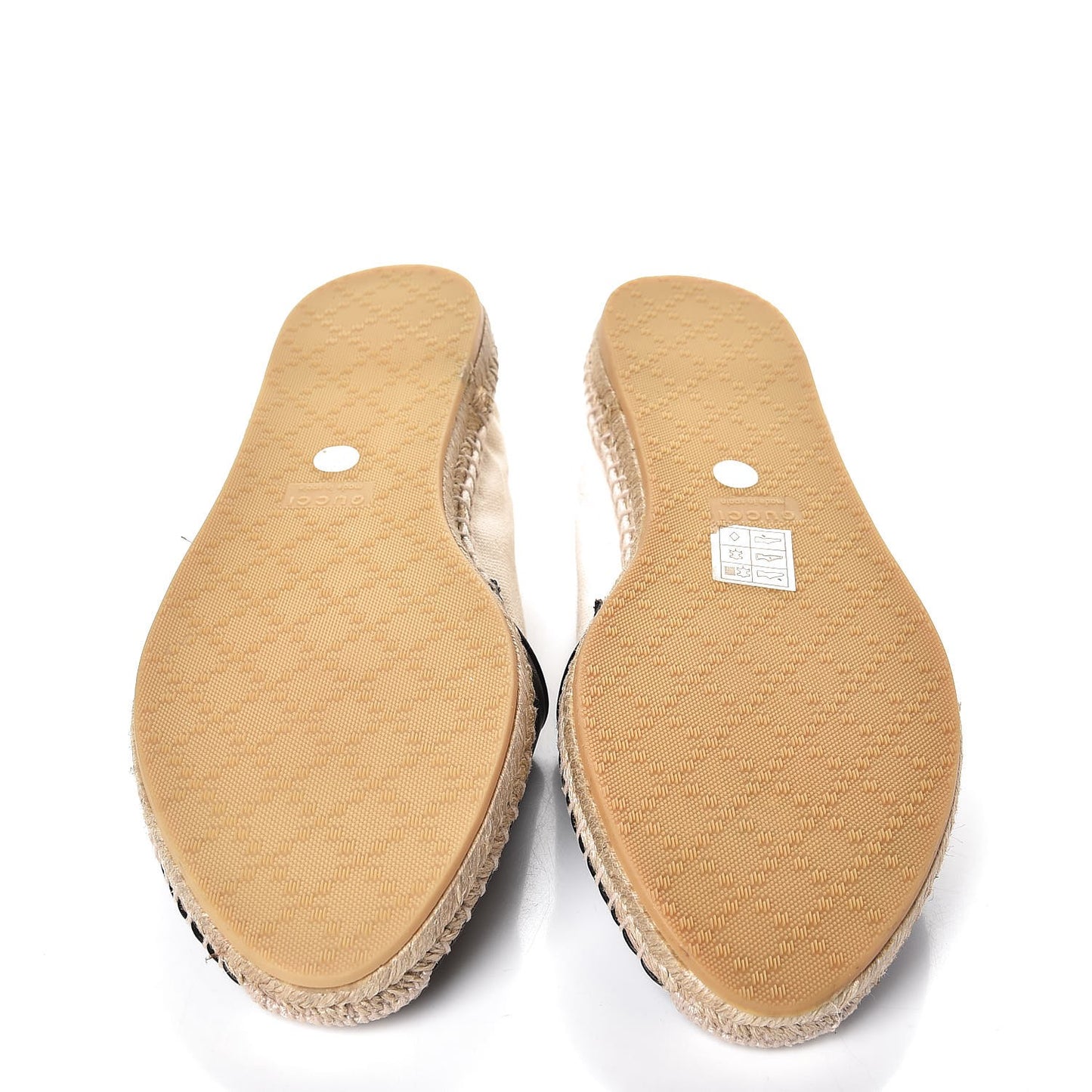 Nappa Canvas Espadrilles 38.5 Natural Black