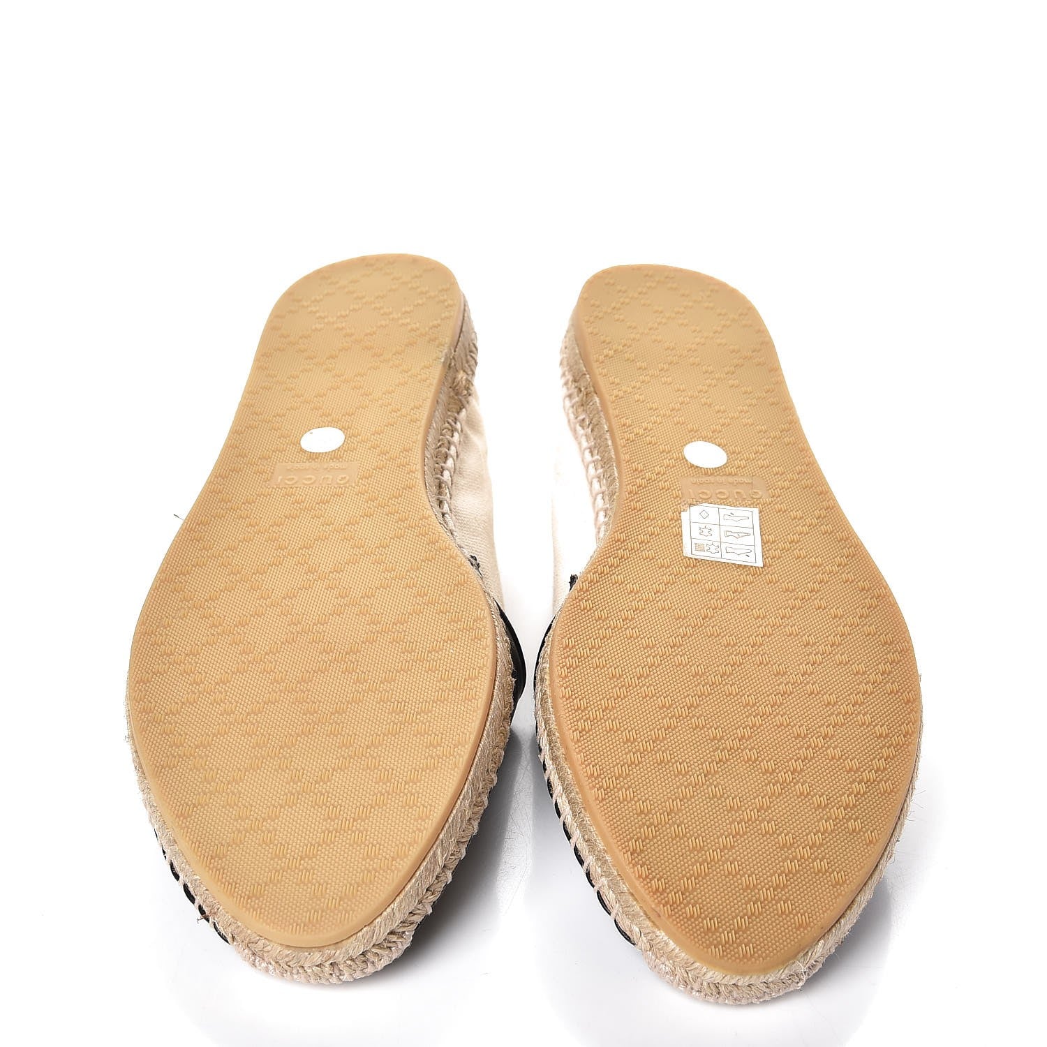 Gucci Nappa Canvas Espadrilles 38.5 Natural Black 7 of 12