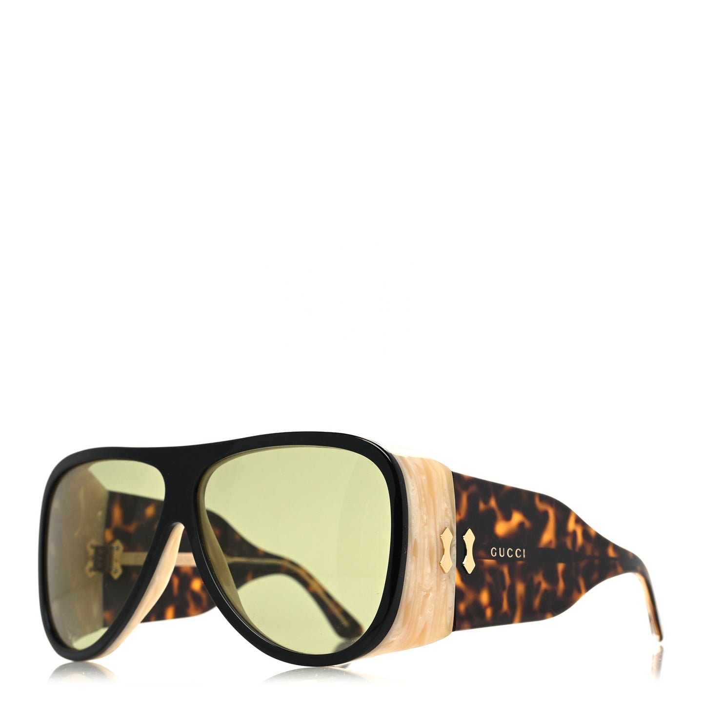 Acetate Sunglasses GG0149S Black Horn