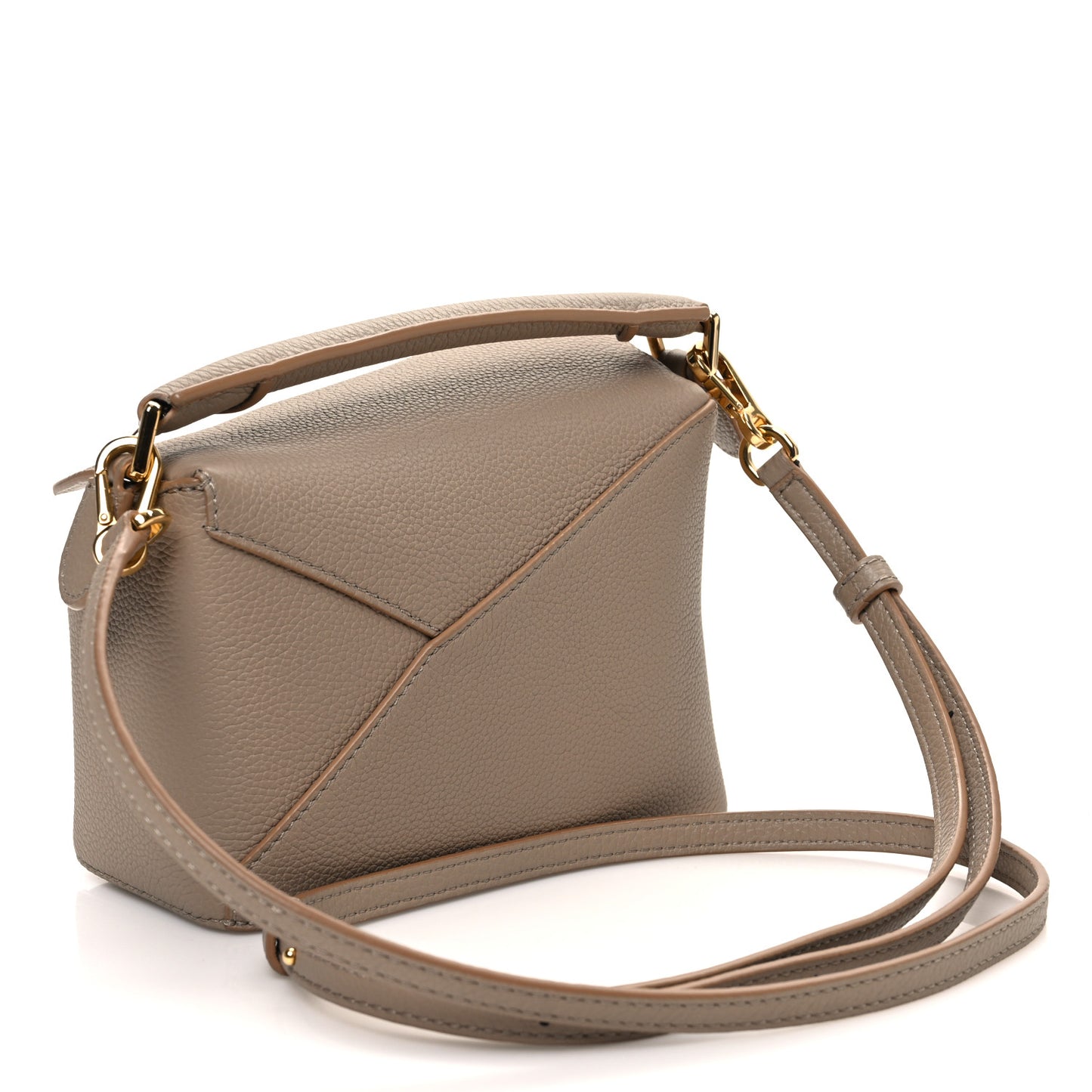Calfskin Mini Puzzle Edge Bag Sand