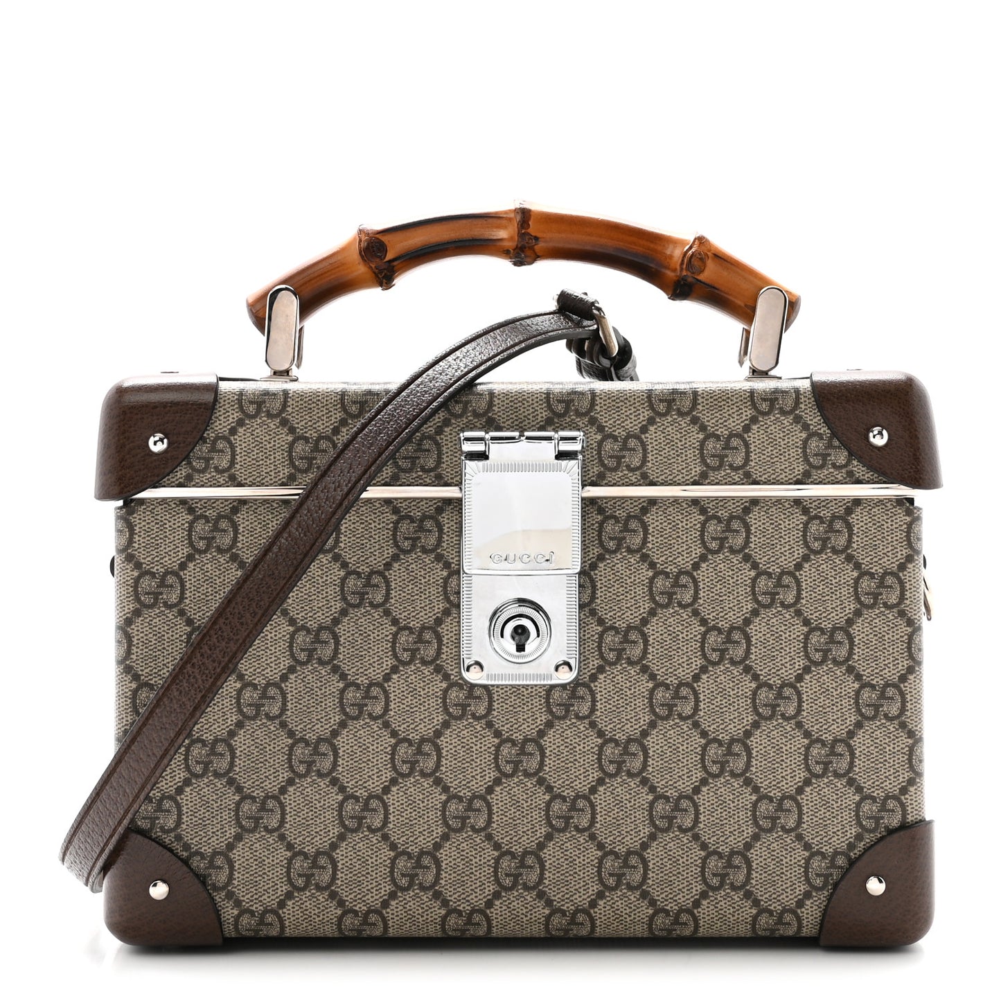 GG Supreme Monogram Globe-Trotter Beauty Case Brown