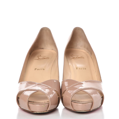 Christian Louboutin Patent Shelley 90 Pumps 39 39.5 Nude 2 of 12