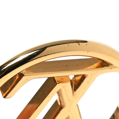 Louis Vuitton Metal Louise Hoop Earrings Gold 5 of 6